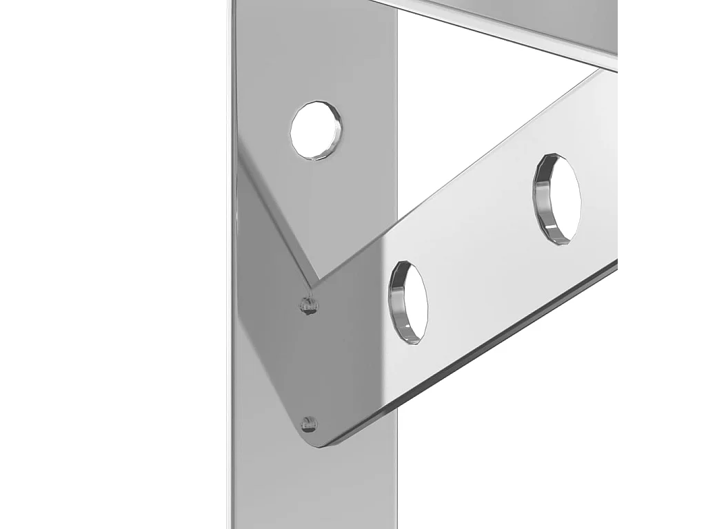 Supports d'étagères 4 pcs 20x2,5x14 cm argenté acier inoxydable