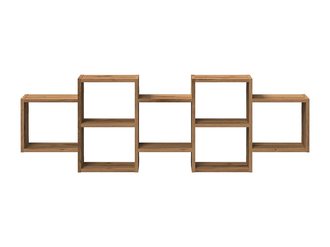 Scaffale a Parete Rovere Artigianale 129x18x42 cm in Truciolato