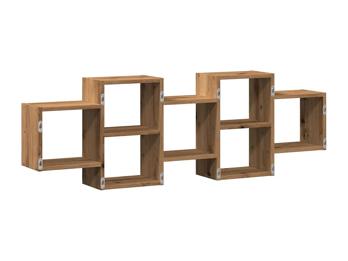 Scaffale a Parete Rovere Artigianale 129x18x42 cm in Truciolato