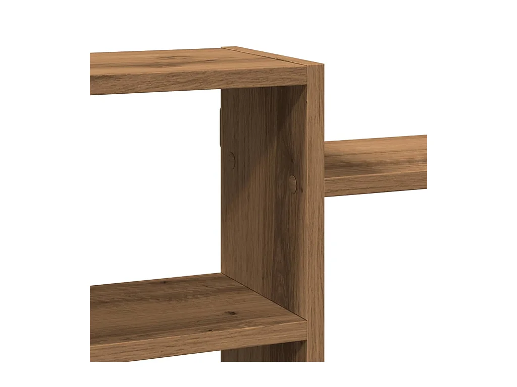 Scaffale a Parete Rovere Artigianale 129x18x42 cm in Truciolato
