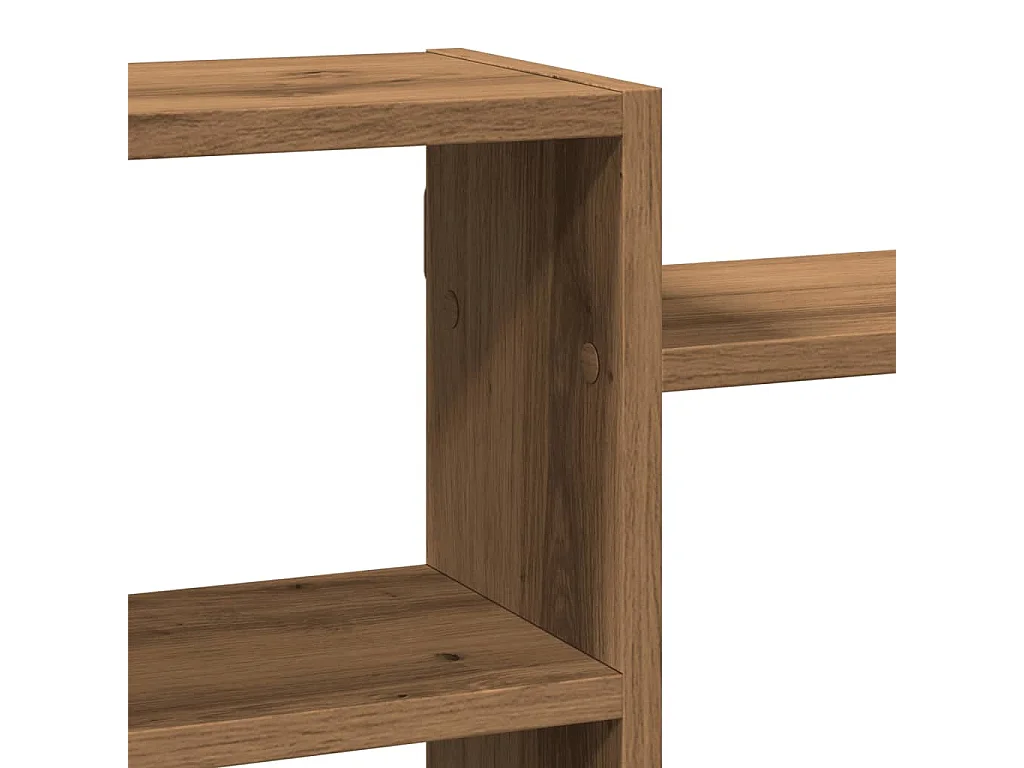 Étagère murale chêne artisanal 129x18x42 cm bois d'ingénierie
