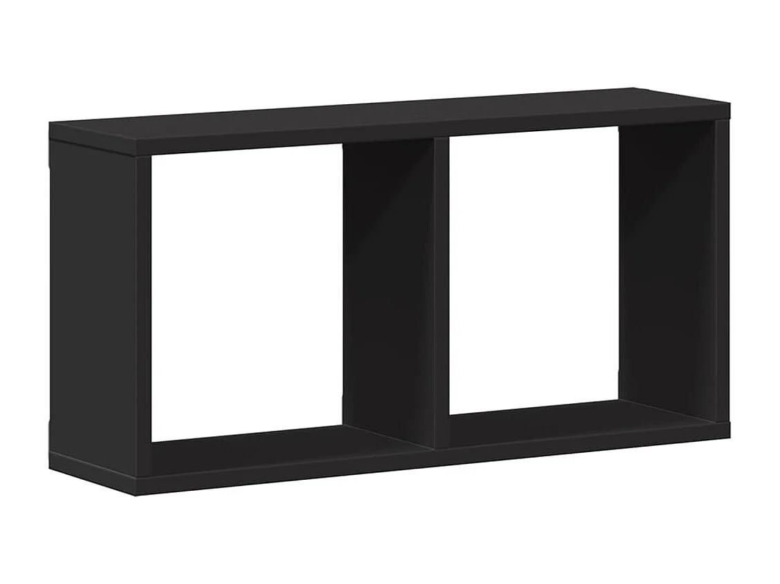 Mobile a Parete 60x16x30 cm Nero in Legno Multistrato