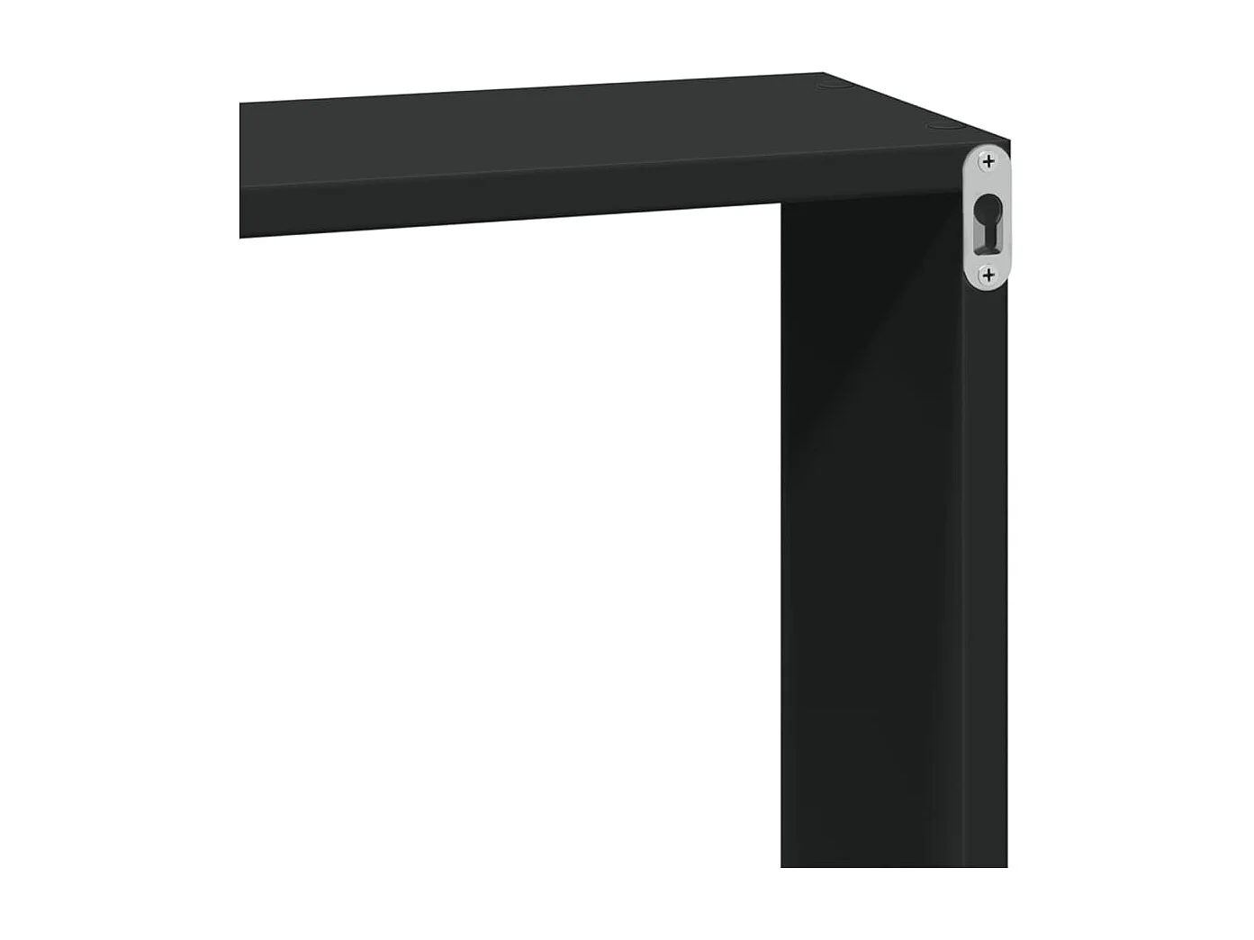 Mobile a Parete 60x16x30 cm Nero in Legno Multistrato