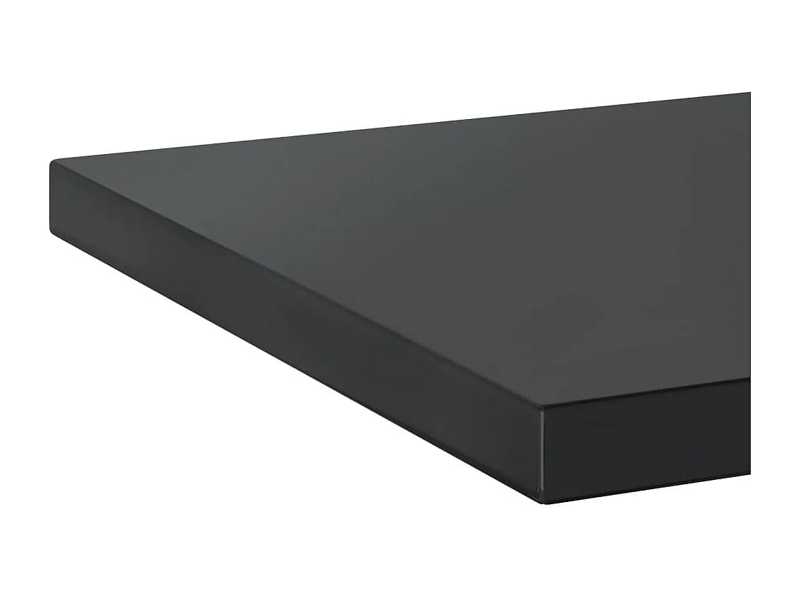 Mensole a Muro 2 pz 50x40x3 cm Nero in Acciaio Inossidabile