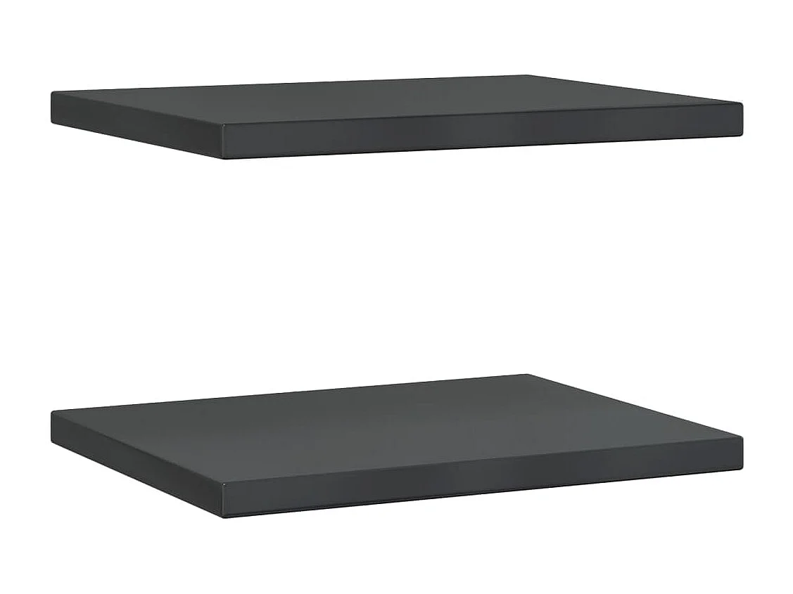 Prateleiras de parede 2 pcs 50x40x3 cm aço inoxidável prateado
