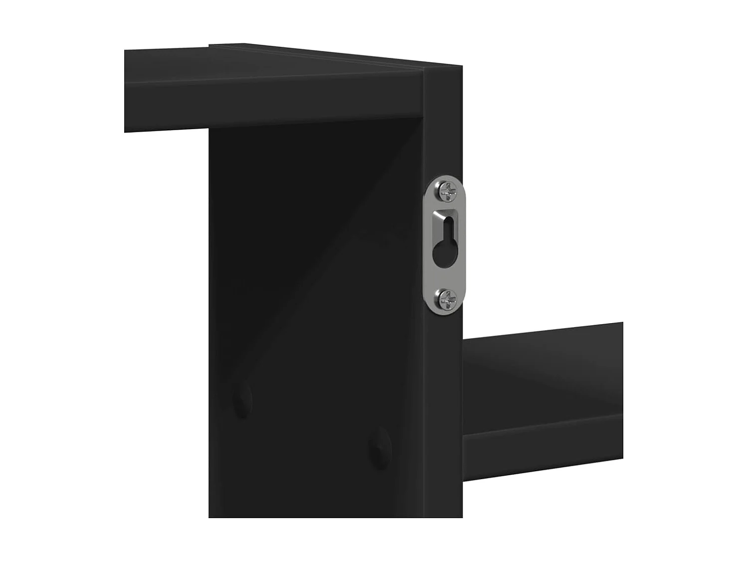 Étagère murale noir 104x15x49 cm bois d'ingénierie