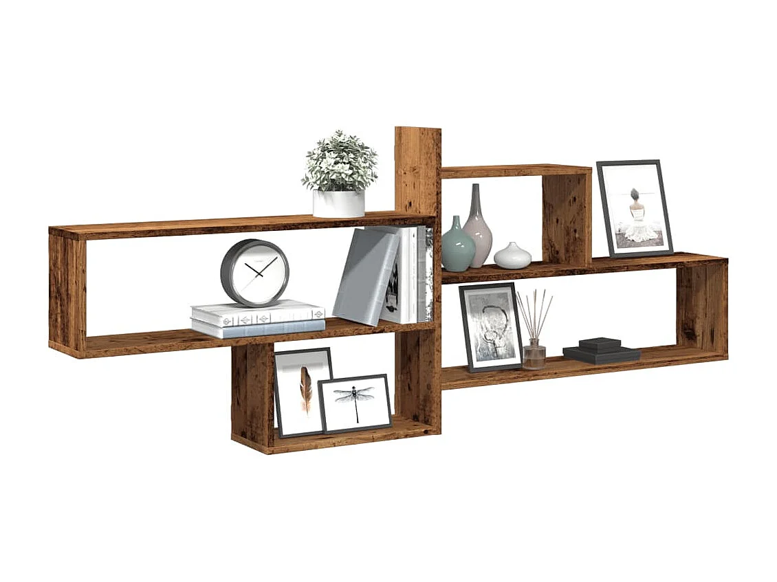 Étagère murale vieux bois 167,5x18x68 cm bois d'ingénierie