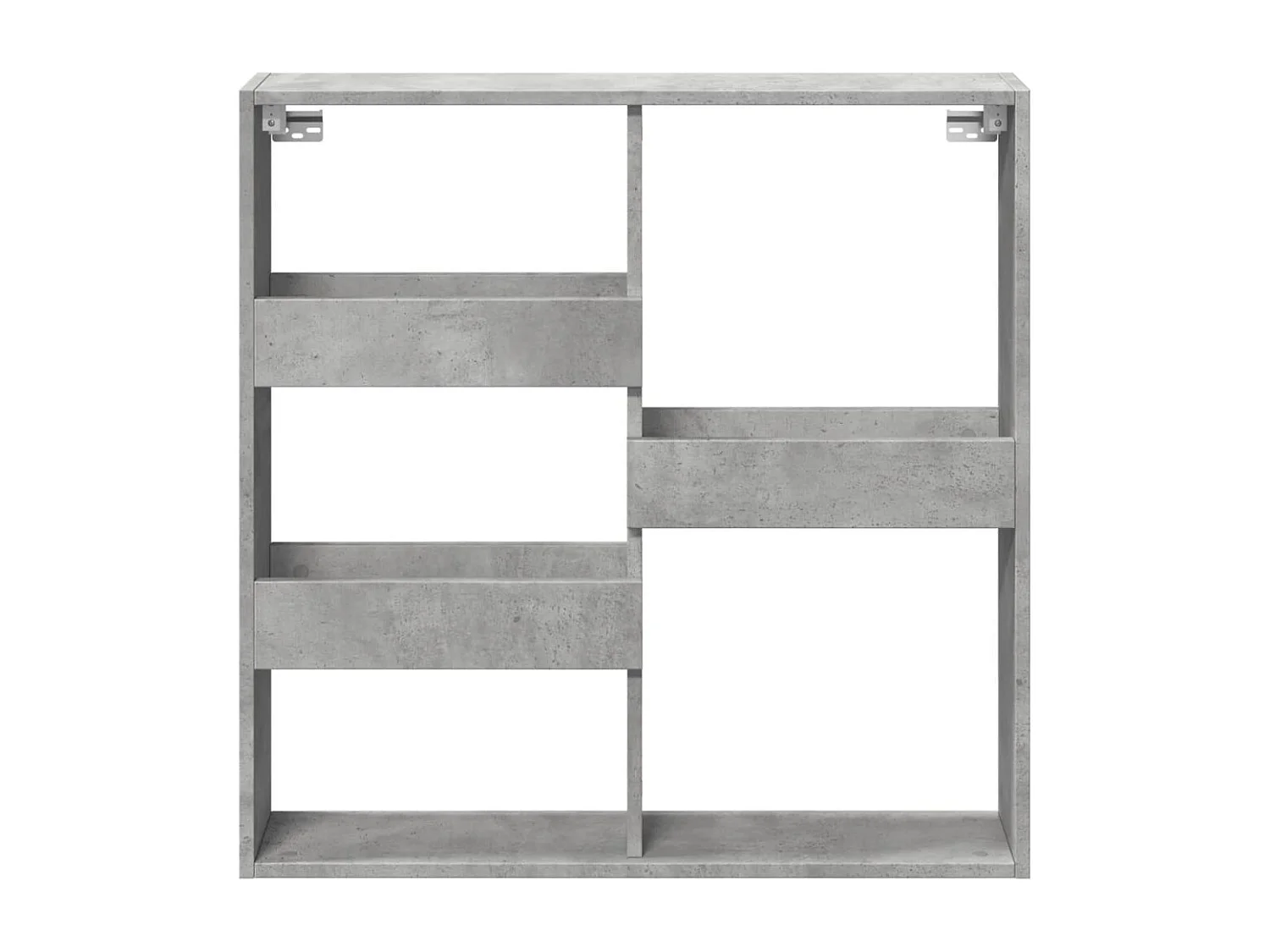 Armadietto a Muro Grigio Cemento 80x15x80 cm Legno Multistrato