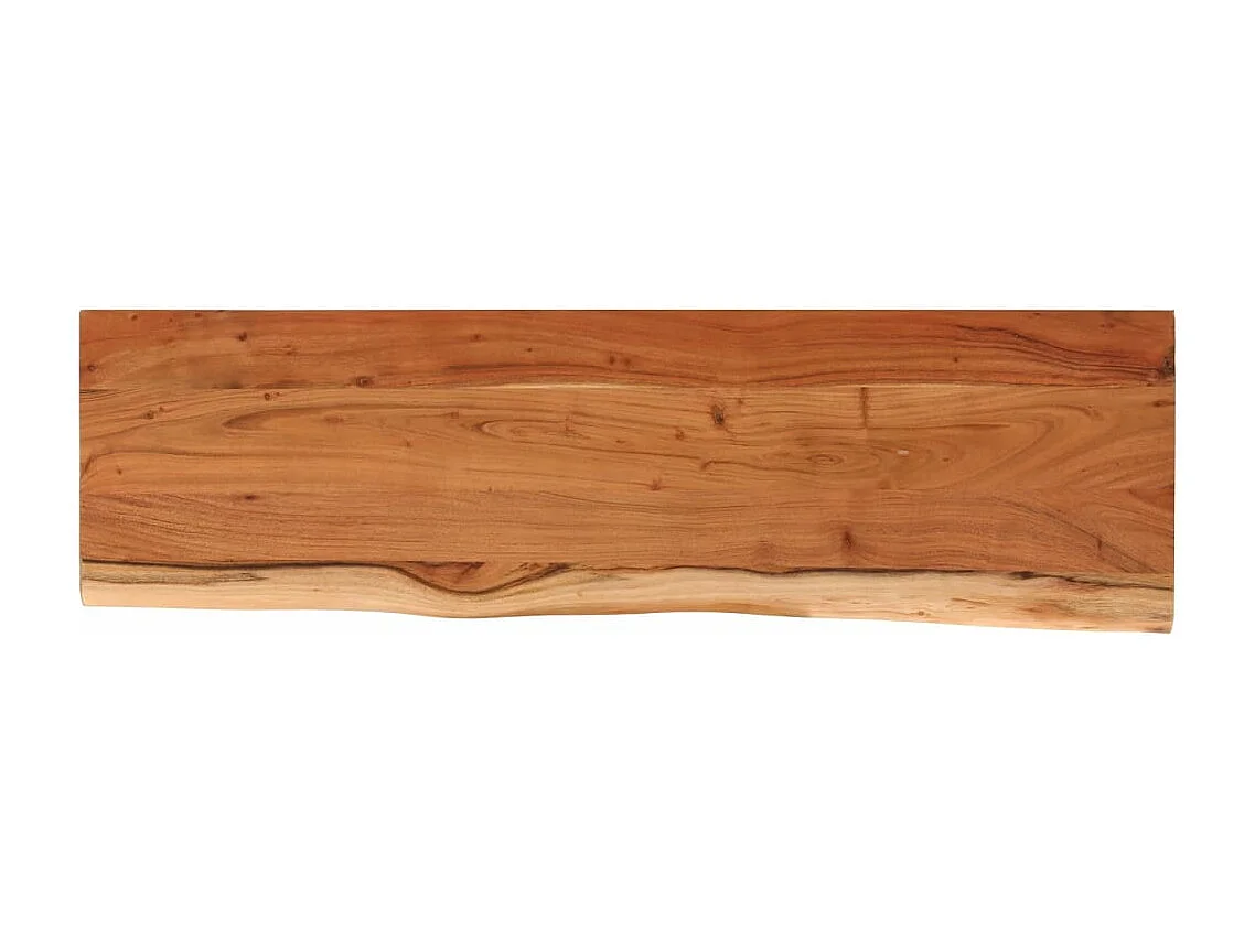 Étagère murale rectangulaire massif acacia bordure assortie