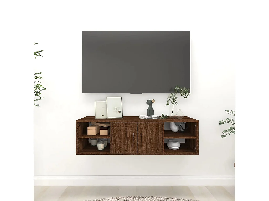 Prateleira parede 102x30x29 cm deriv. madeira carvalho castanho