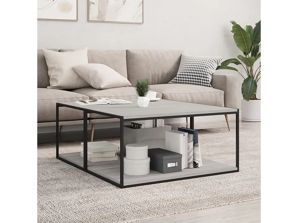 Étagères murales 4 pcs sonoma gris 80x50x1,5 cm bois ingénierie