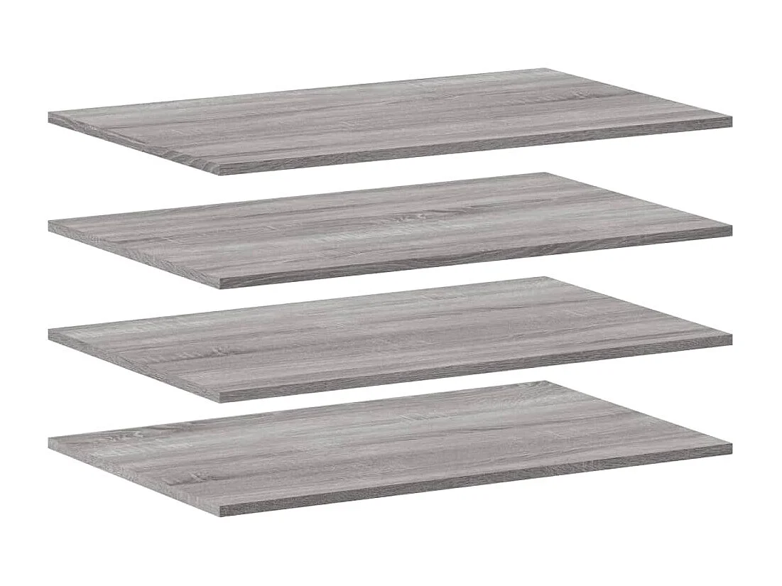 Étagères murales 4 pcs sonoma gris 80x50x1,5 cm bois ingénierie