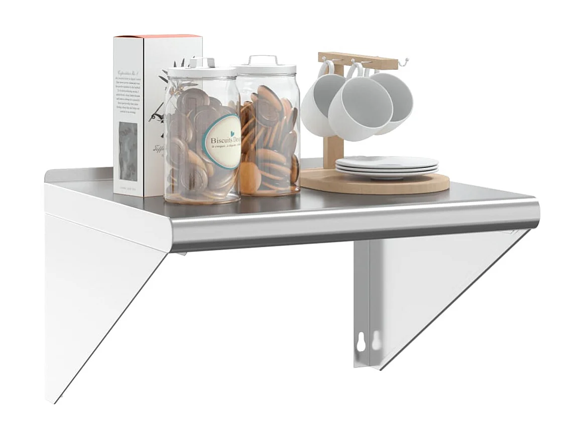 Étagère murale 50x45x31 cm argenté acier inoxydable