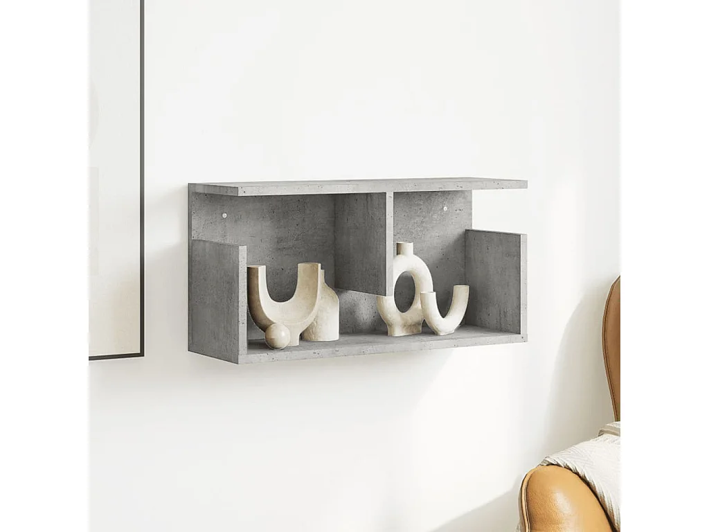 Mobile a Parete 60x20x30 cm Grigio Cemento in Truciolato