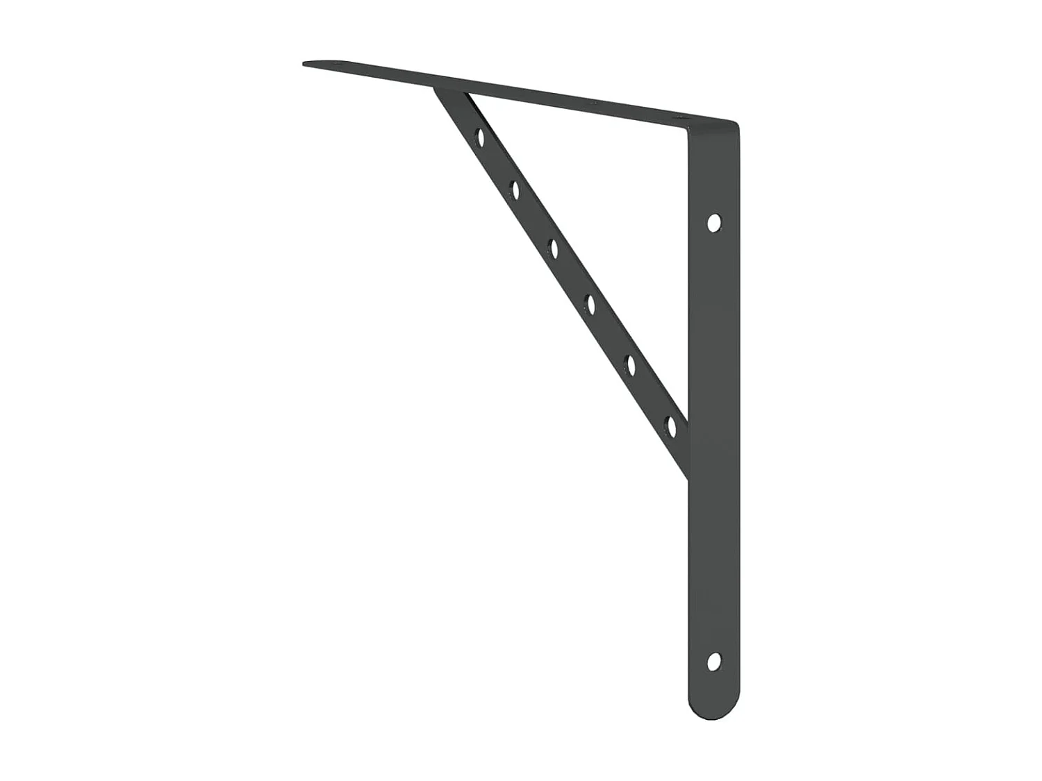 Staffe per Mensola 4 pz 40x2,5x25 cm in Acciaio Inox Nero