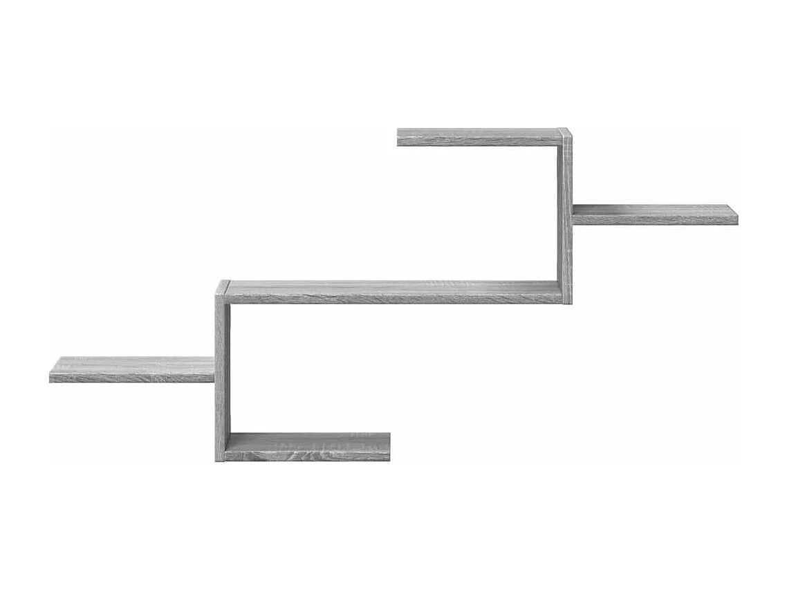 Prateleira parede 104x15x49cm derivados madeira cinzento sonoma