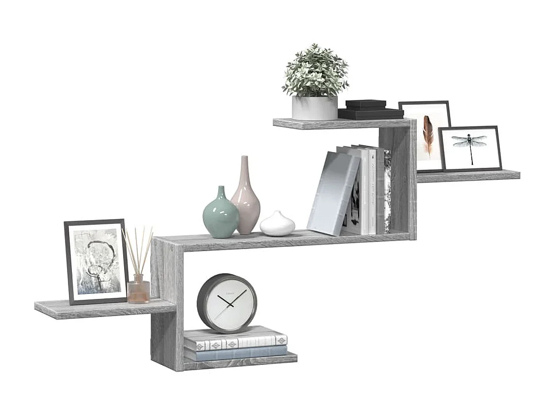 Étagère murale sonoma gris 104x15x49 cm bois ingénierie