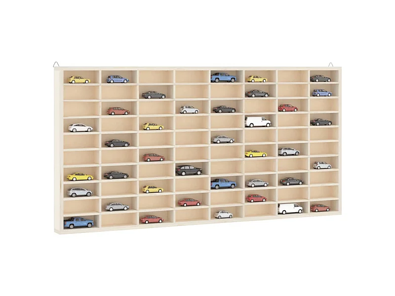 Mueble expositor de pared con 80 compartimentos 80x4,5x40,5 cm