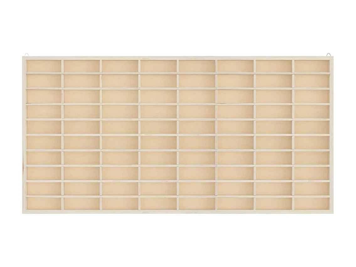 Vitrine murale avec 80 compartiments 80x4,5x40,5 cm