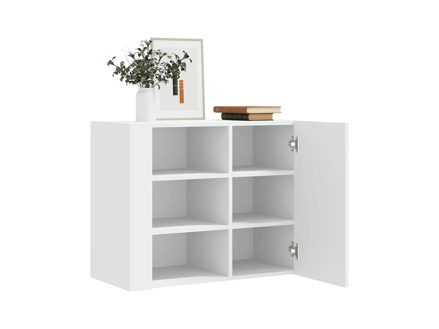 Armoire murale blanc 75x35x60 cm bois d'ingénierie