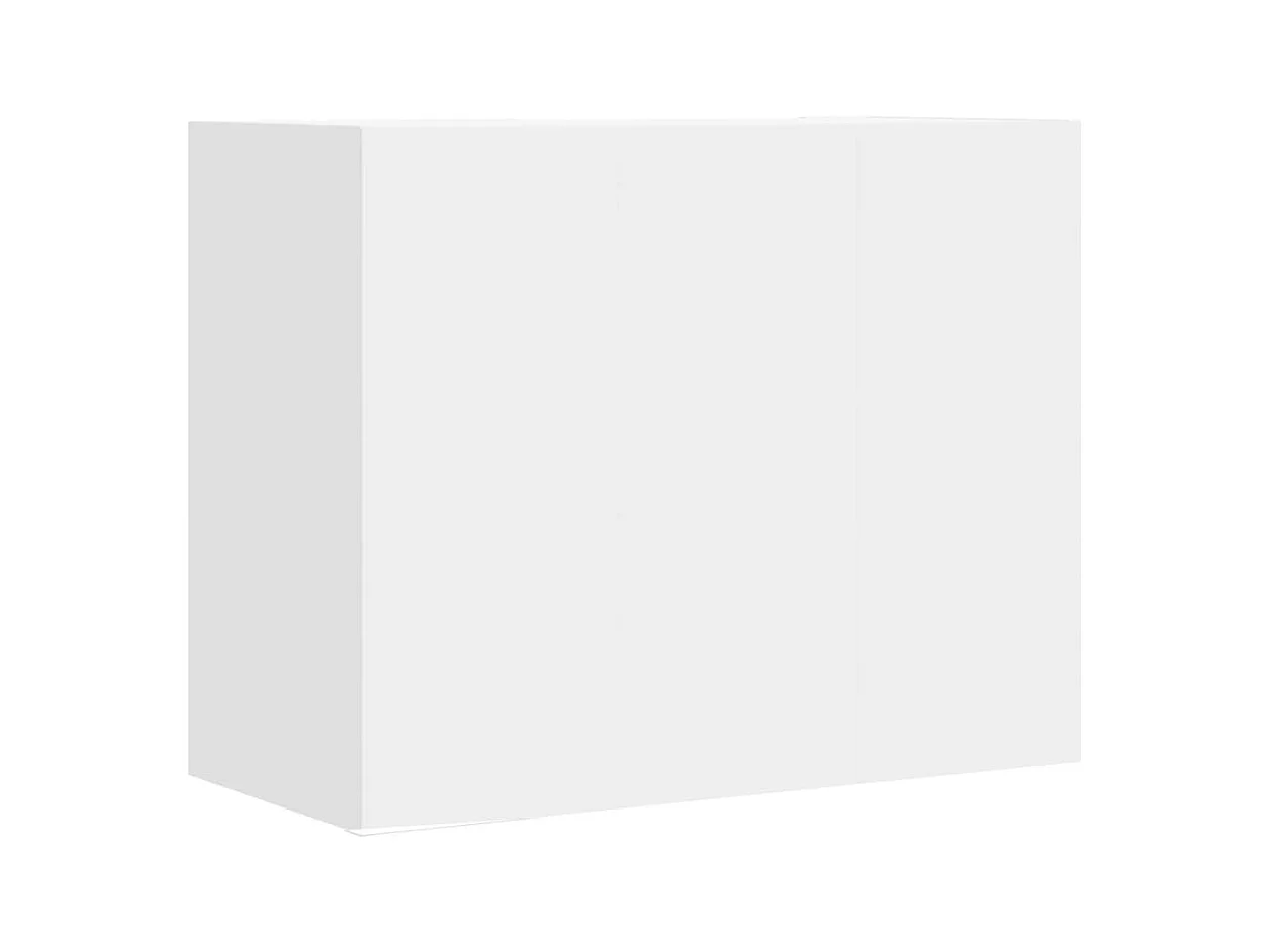 Armoire murale blanc 75x35x60 cm bois d'ingénierie