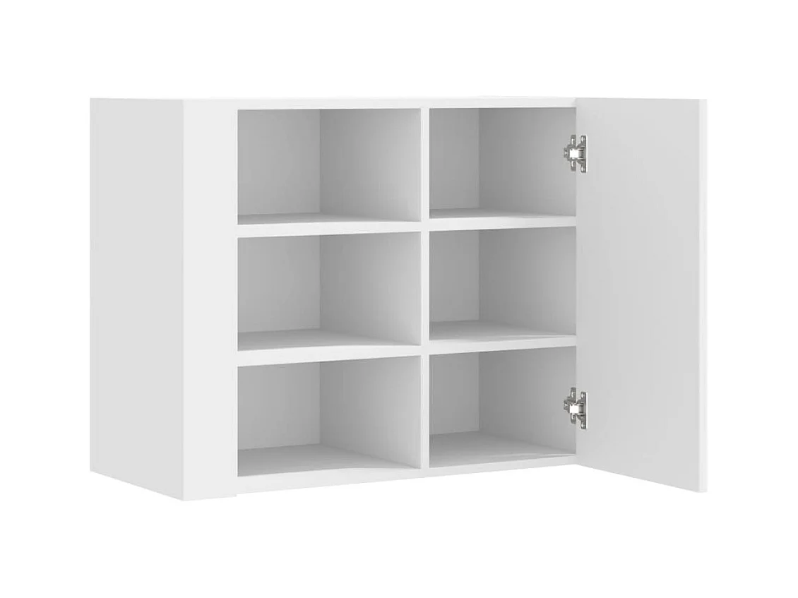Armoire murale blanc 75x35x60 cm bois d'ingénierie