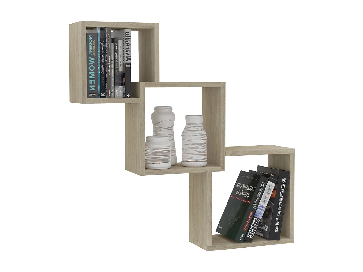 Cube Wandregale Sonoma-Eiche 68x15x68 cm Holzwerkstoff