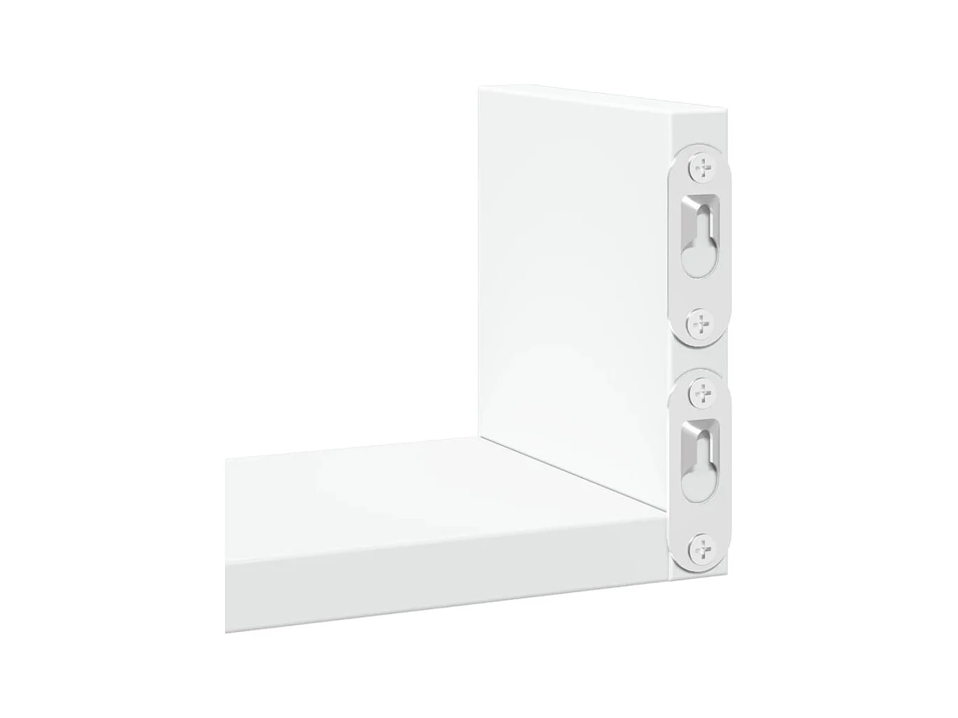 Estante de pared 3 unidades madera de ingeniería blanco