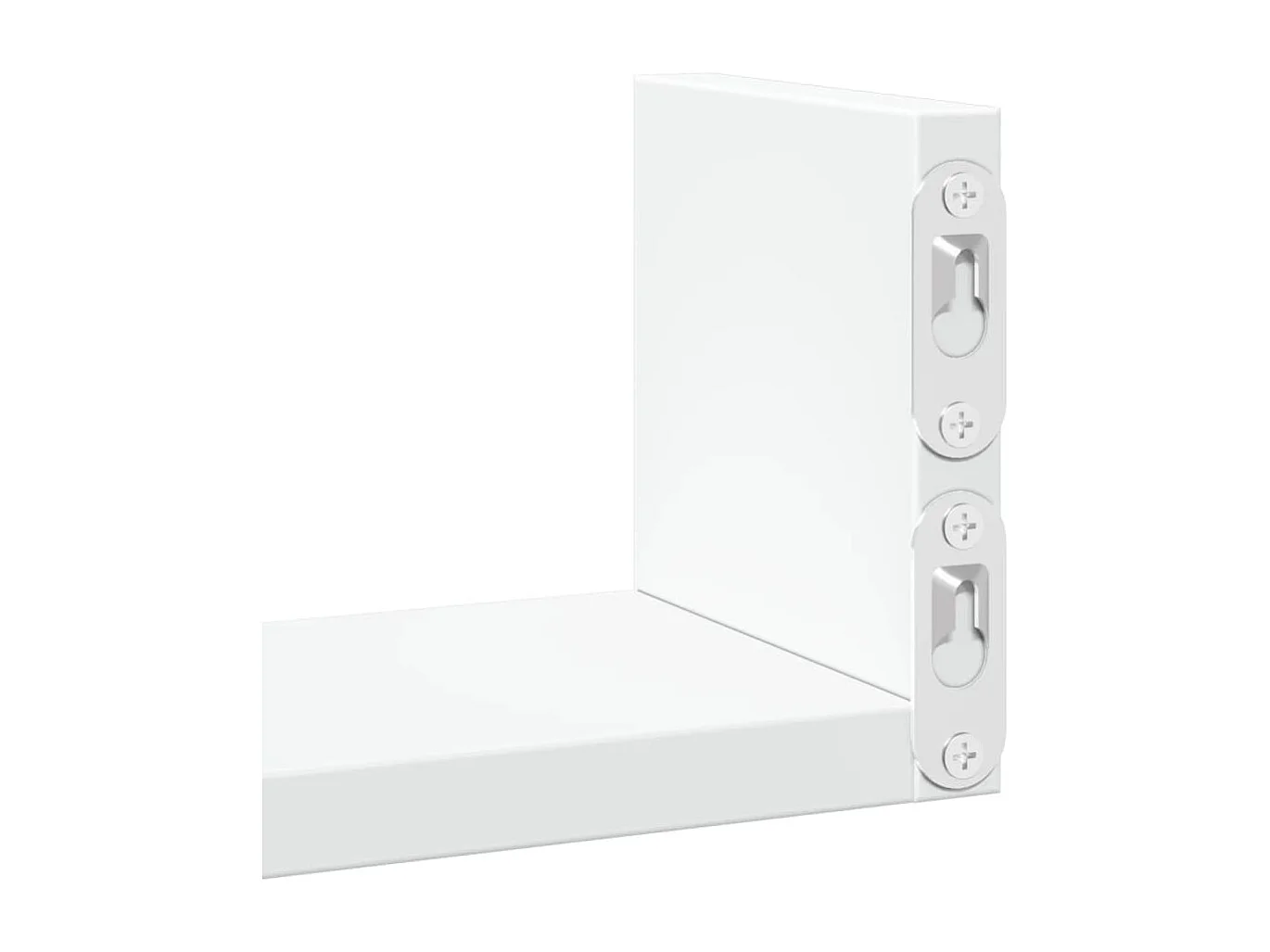 Étagères murales 3 pcs blanc bois d'ingénierie