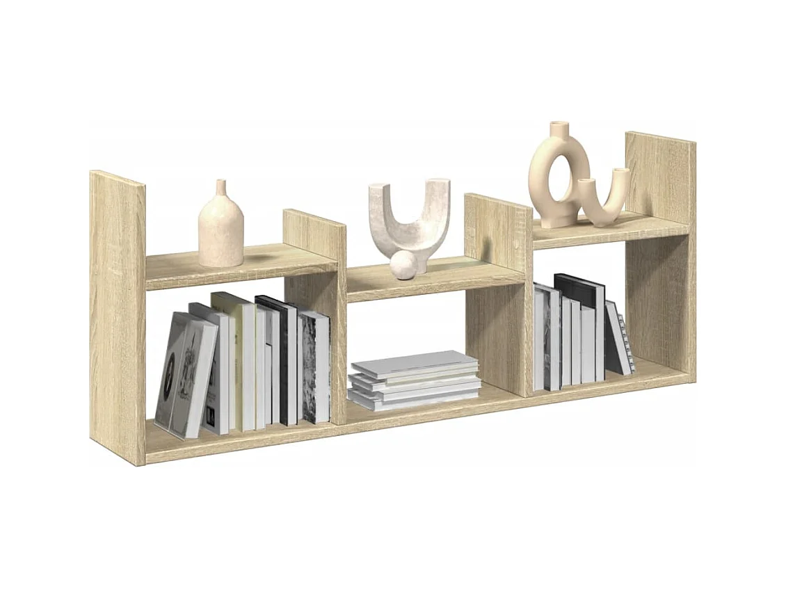 Wandkast 100x18x40 cm bewerkt hout sonoma eikenkleurig