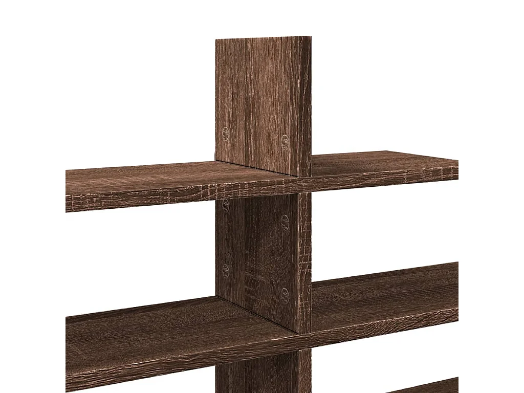 Estante pared madera ingeniería marrón roble 124,5x18x60,5 cm