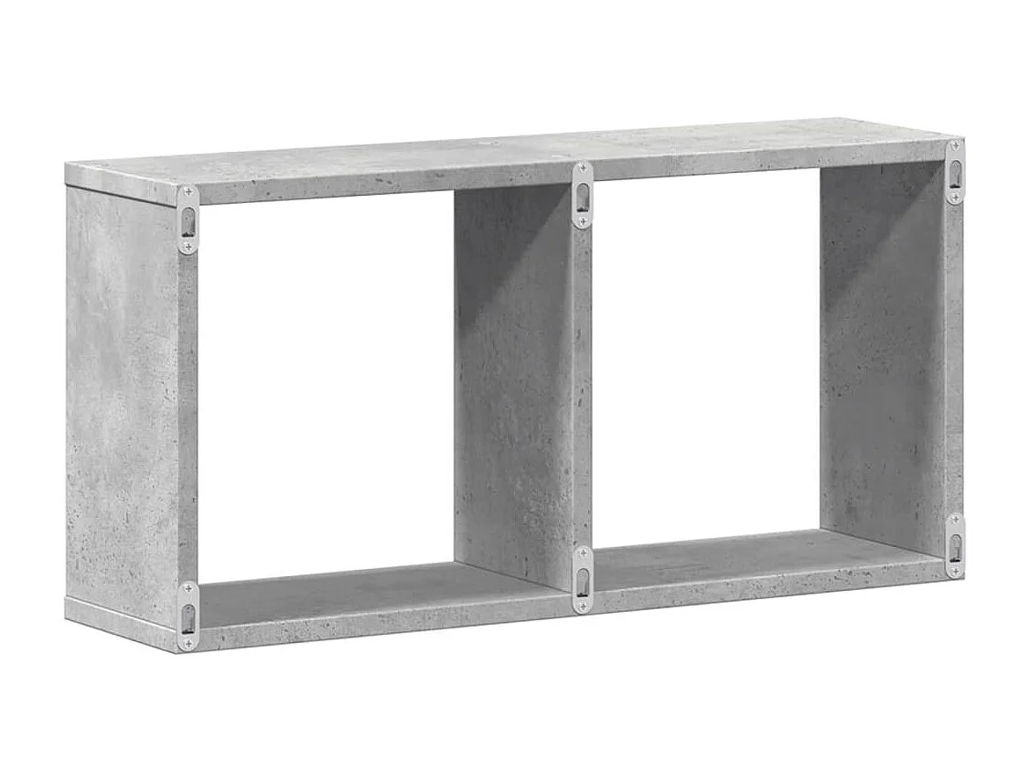 Armoire murale 60x16x30 cm gris béton bois d'ingénierie