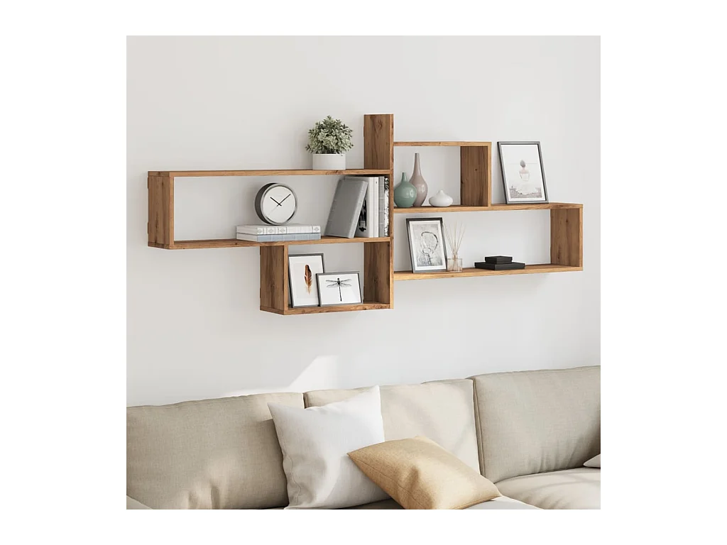 Étagère murale chêne artisanal 167,5x18x68 cm bois ingénierie