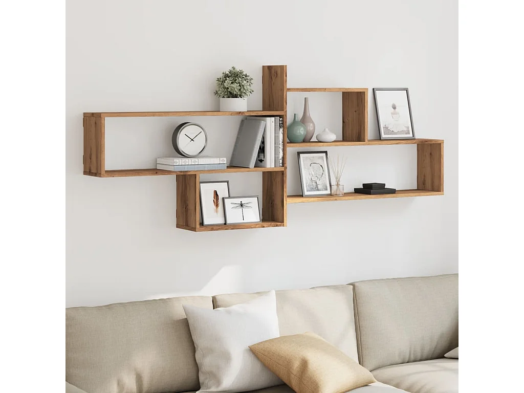Étagère murale chêne artisanal 167,5x18x68 cm bois ingénierie
