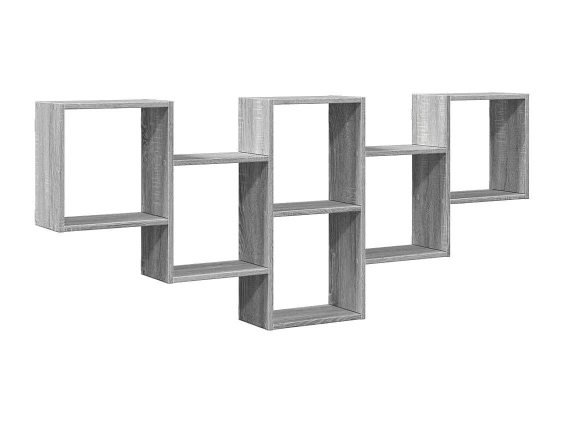 Mensola a Muro Grigio Sonoma 159x18x66 cm in Truciolato