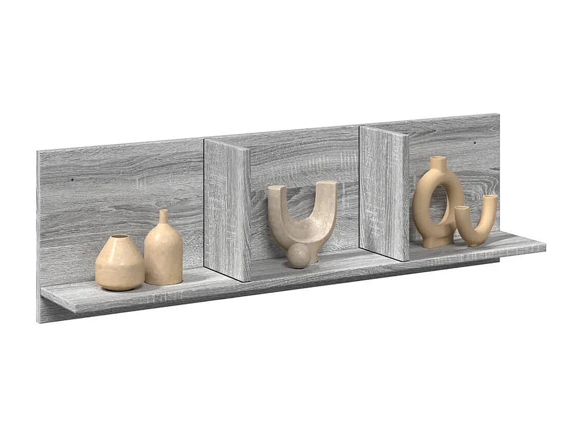 Mueble de pared madera ingeniería gris Sonoma 100x16,5x30 cm