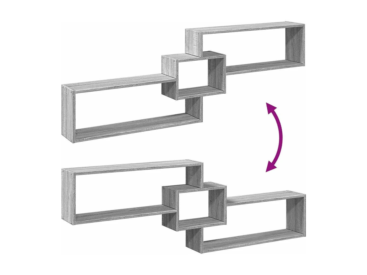 Armoire murale 158x18x53 cm sonoma gris bois d'ingénierie