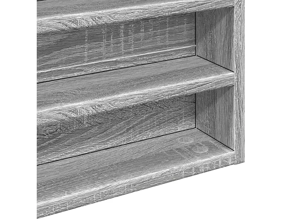 Armoire à vitrine sonoma gris 100x8,5x50 cm bois d'ingénierie