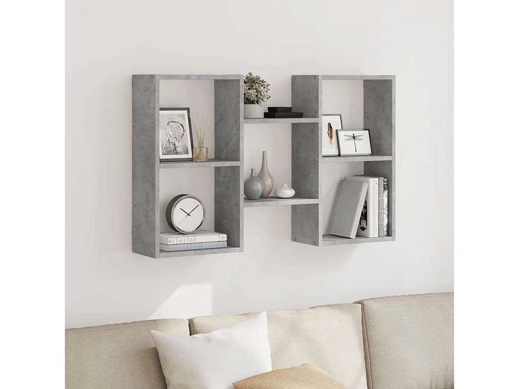 Étagère murale gris béton 96x18x60 cm bois d'ingénierie