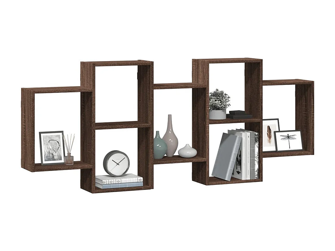 Étagère murale chêne marron 159x18x65 cm bois d'ingénierie