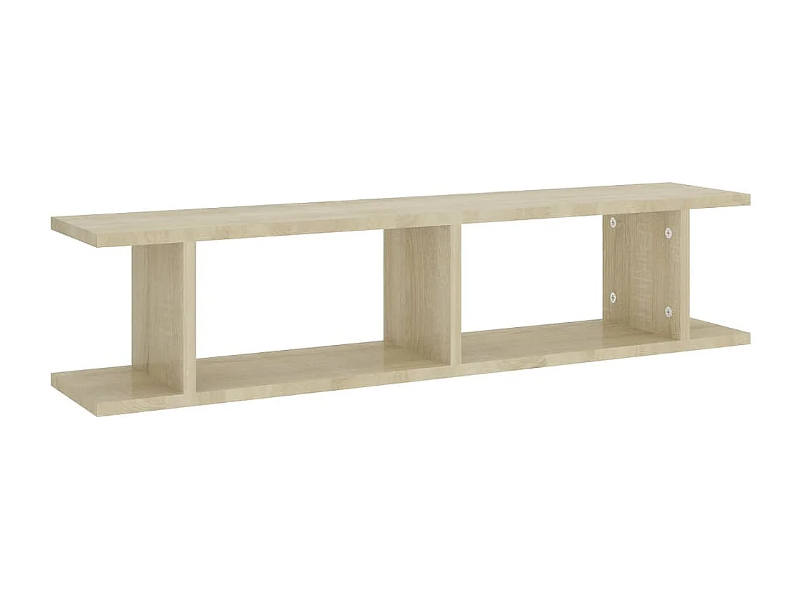 Mensole a Parete 2pz Rovere Sonoma 90x18x20cm Legno Multistrato