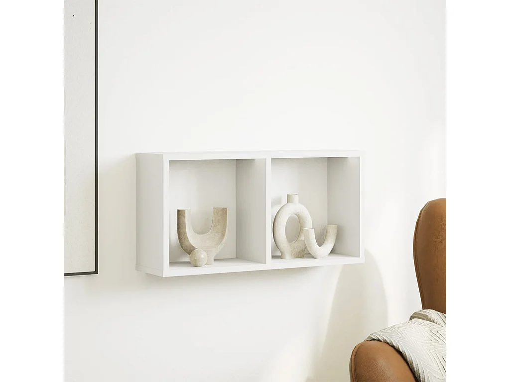 Armoire murale 60x16x30 cm blanc bois d'ingénierie