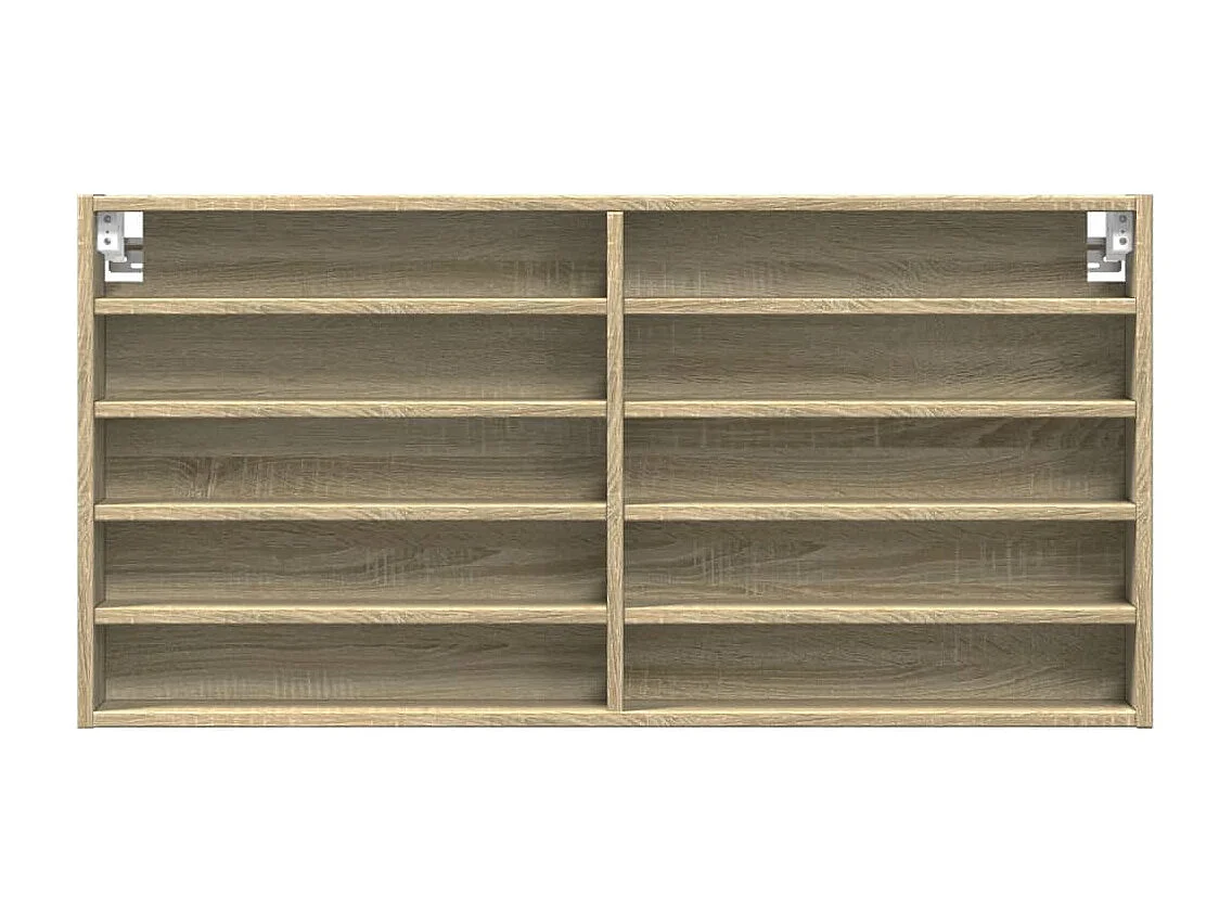 Armoire à vitrine chêne sonoma 100x8,5x50 cm bois d'ingénierie