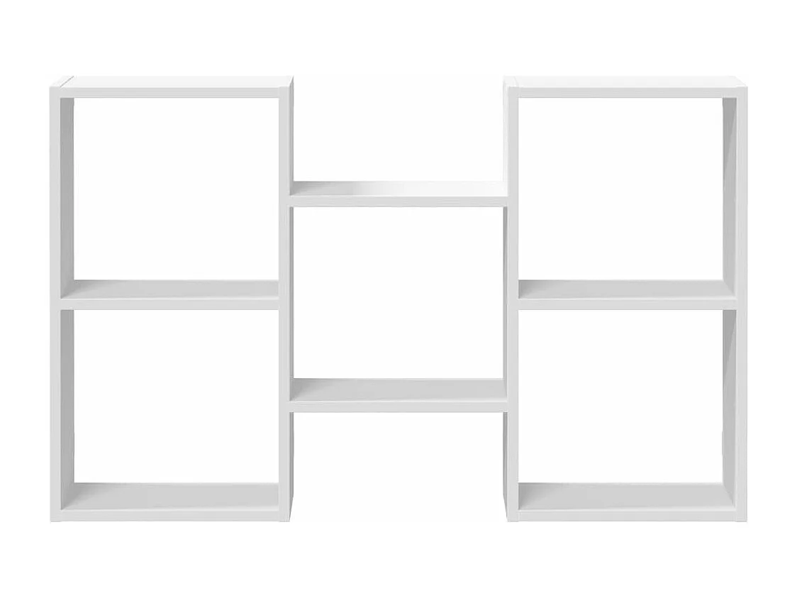 Wandschap 96x18x60 cm bewerkt hout wit