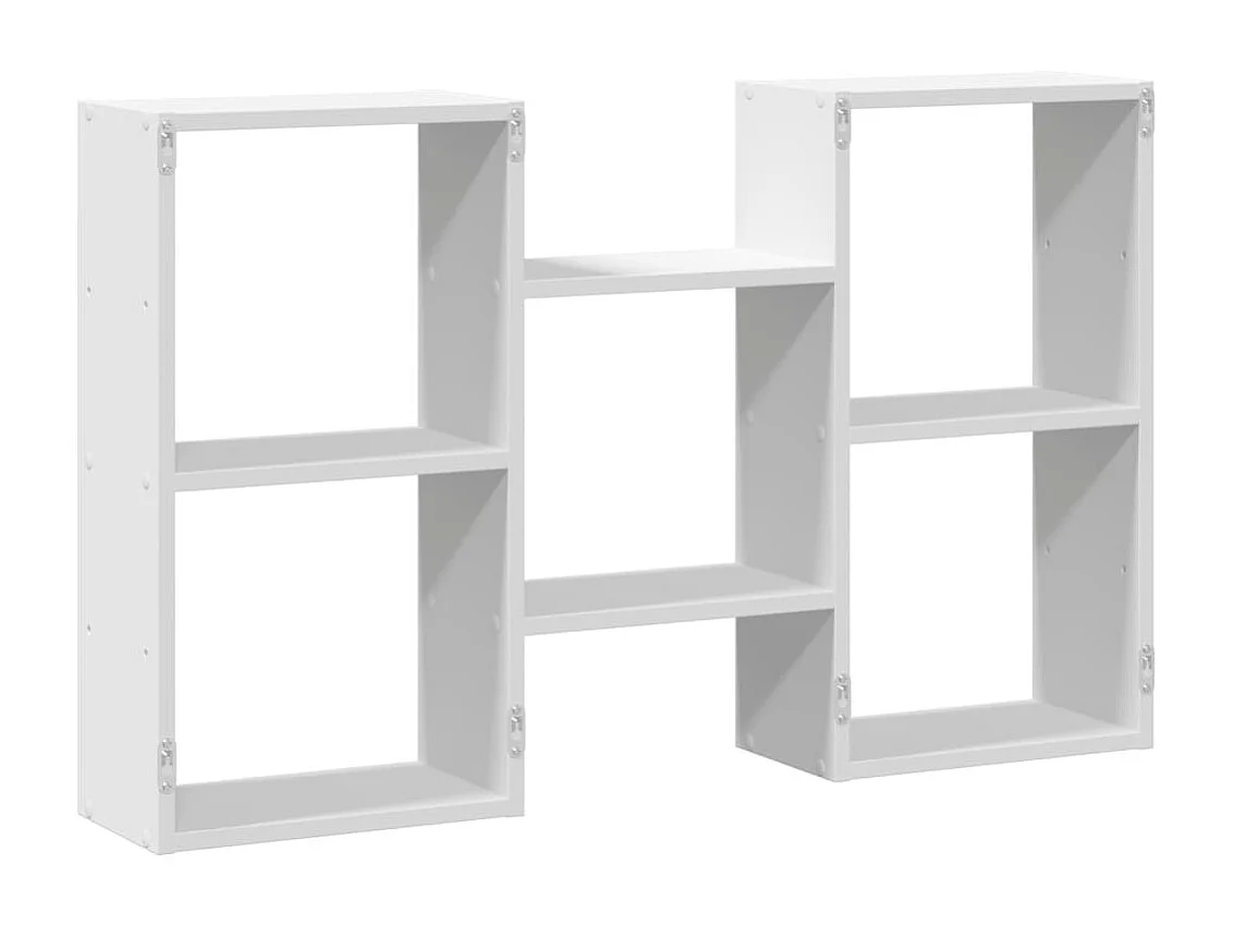 Wandschap 96x18x60 cm bewerkt hout wit