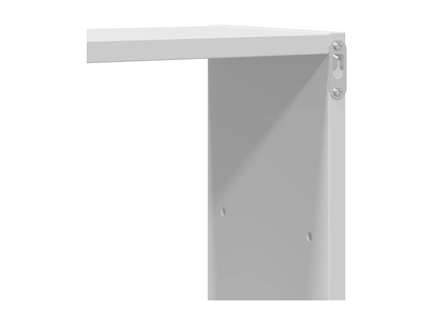 Wandschap 96x18x60 cm bewerkt hout wit