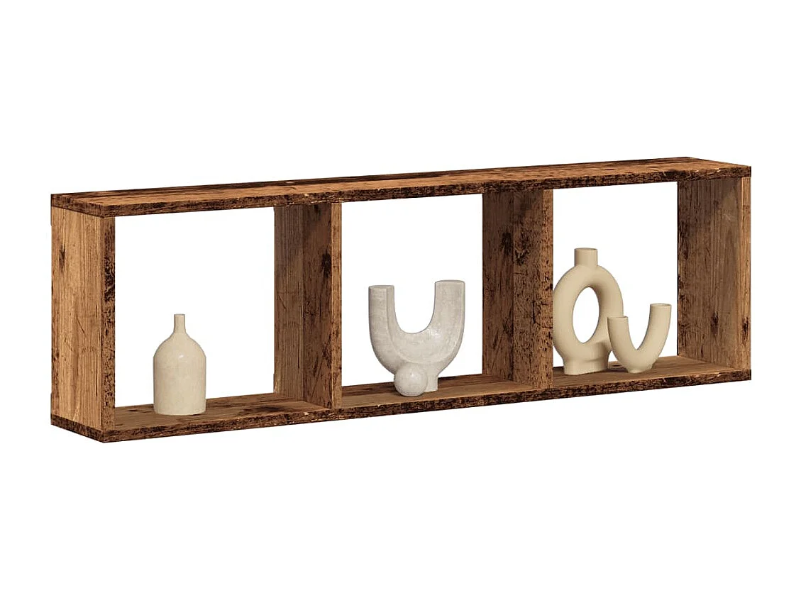 Armário de parede 100x16x30 cm deriv. de madeira madeira velha