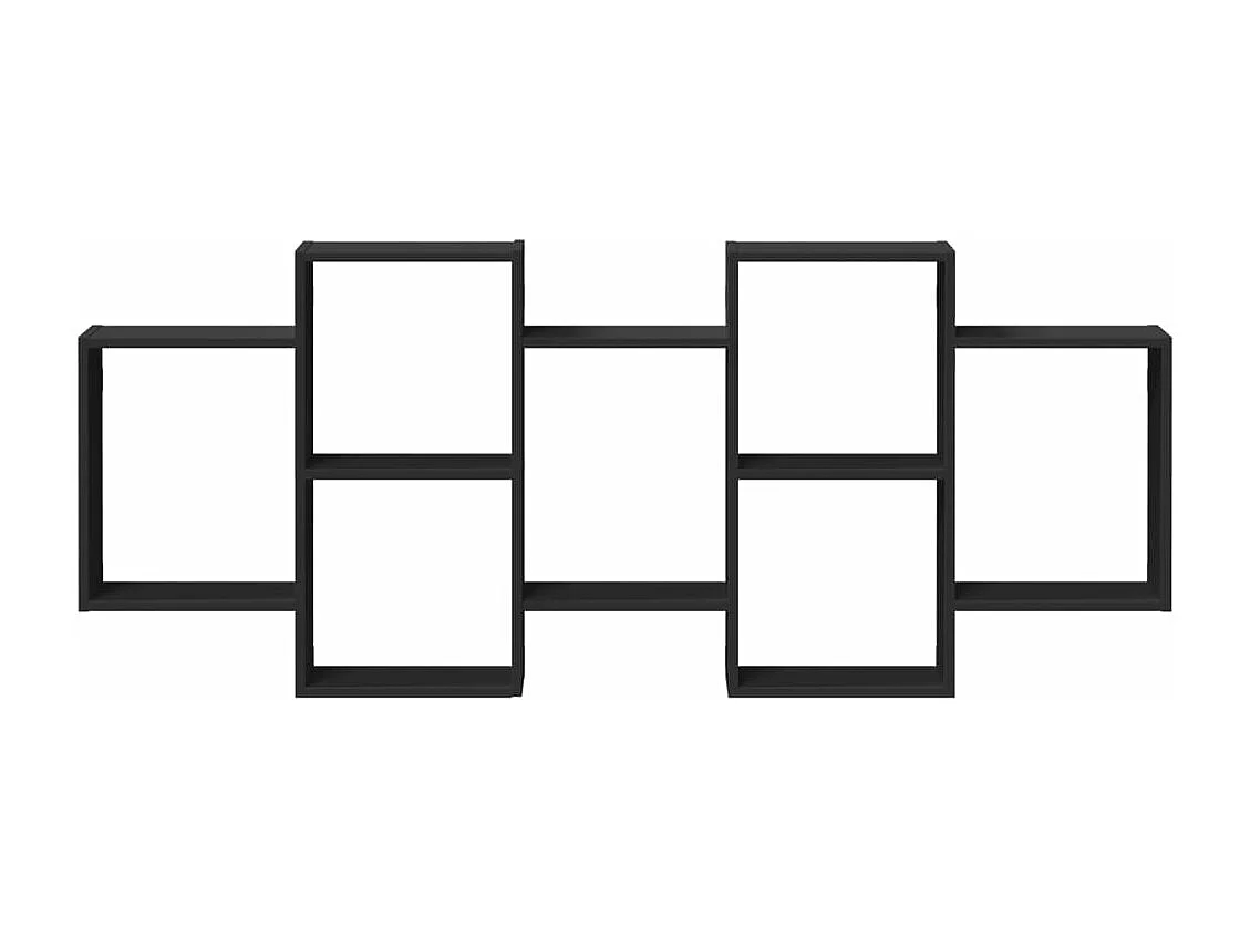 Prateleira de parede 159x18x65 cm derivados de madeira preto