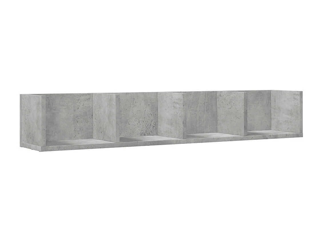 Armoires murales 2pcs gris béton 99x18x16,5cm bois d'ingénierie