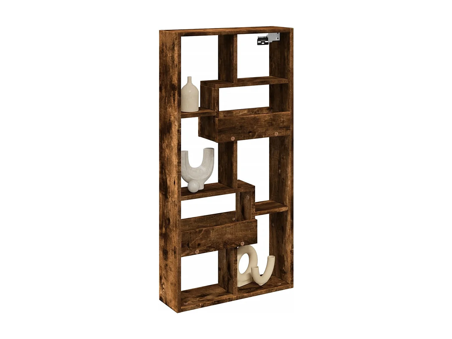 Armoire murale chêne fumé 50x15x100 cm bois d'ingénierie